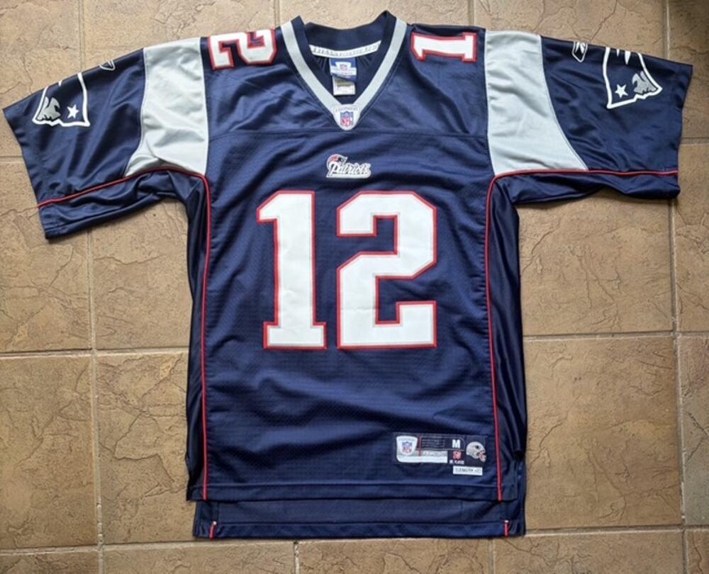 Vintage Reebok Tom Brady #12 New England Patriots Authentic NFL Jersey Men’s M